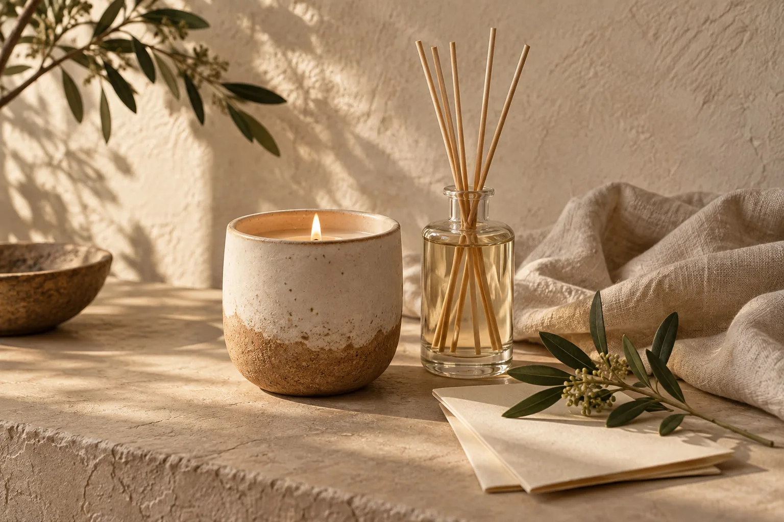Composição conceitual de itens de aroma para presente